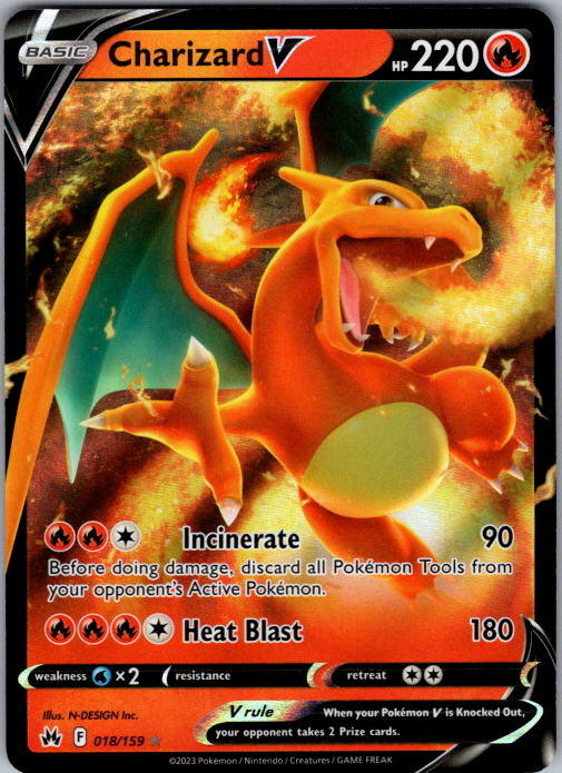 Charizard V Holo Ultra Rare SWSH: Crown Zenith 018/159 NM