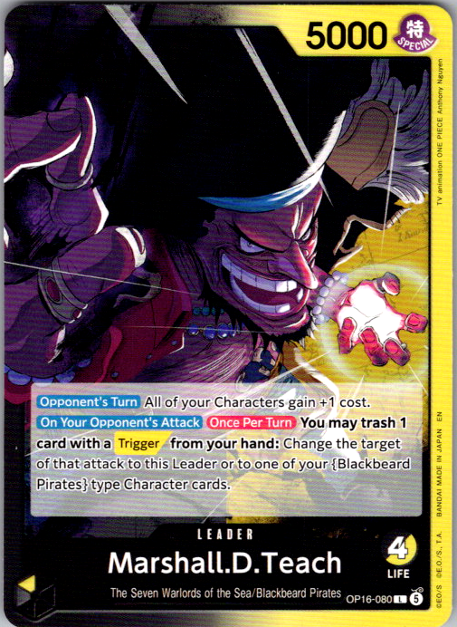 Marshall.D.Teach (080) L The Time of Battle OP16-080 NM