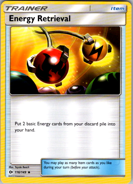 Energy Retrieval Uncommon SM Base Set 116/149 NM
