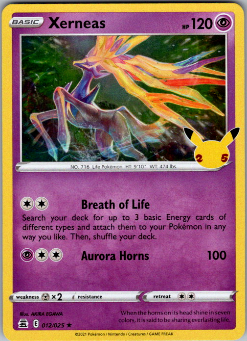 Xerneas Holo Rare Celebrations 012/025 NM