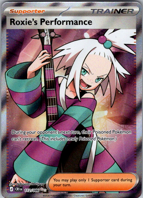 Roxie's Performance Holo Ultra Rare ME04: Chaos Rising 112/086 NM