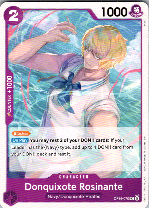 Donquixote Rosinante UC The Time of Battle OP16-070 NM