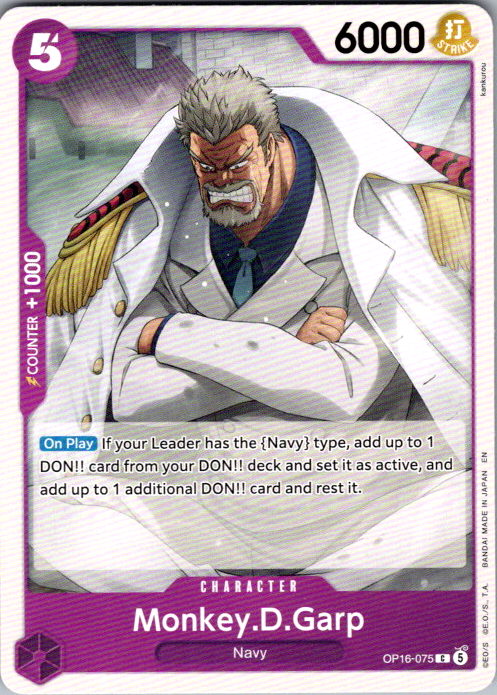 Monkey.D.Garp C The Time of Battle OP16-075 NM