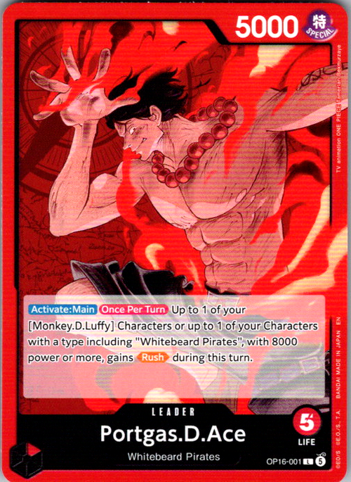 Portgas.D.Ace (001) L The Time of Battle OP16-001 NM