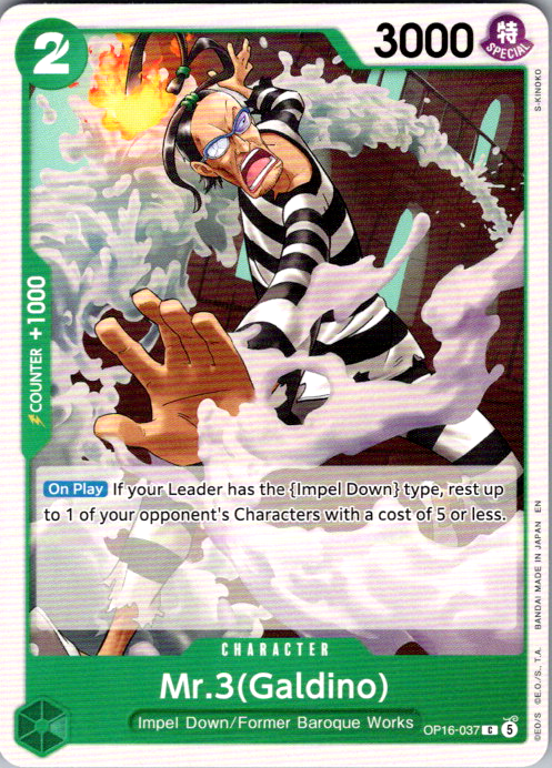 Mr.3(Galdino) (037) C The Time of Battle OP16-037 NM
