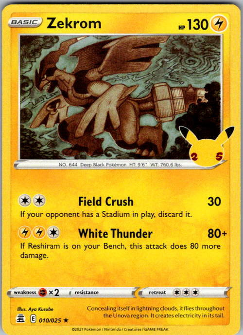Zekrom Holo Rare Celebrations 010/025 NM