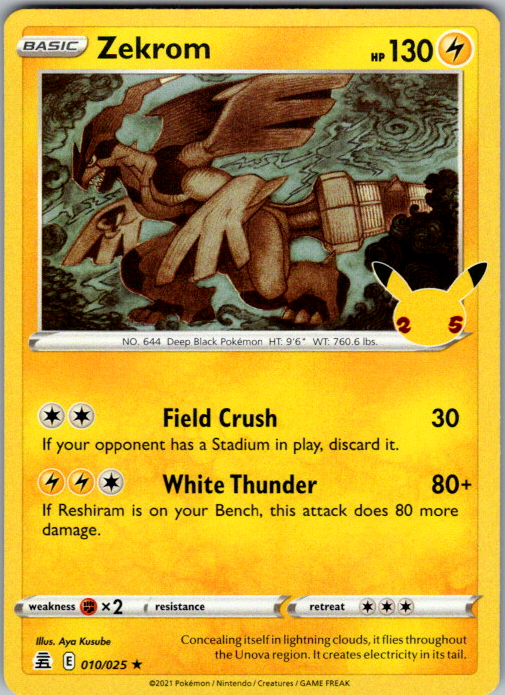 Zekrom Holo Rare Celebrations 010/025 NM