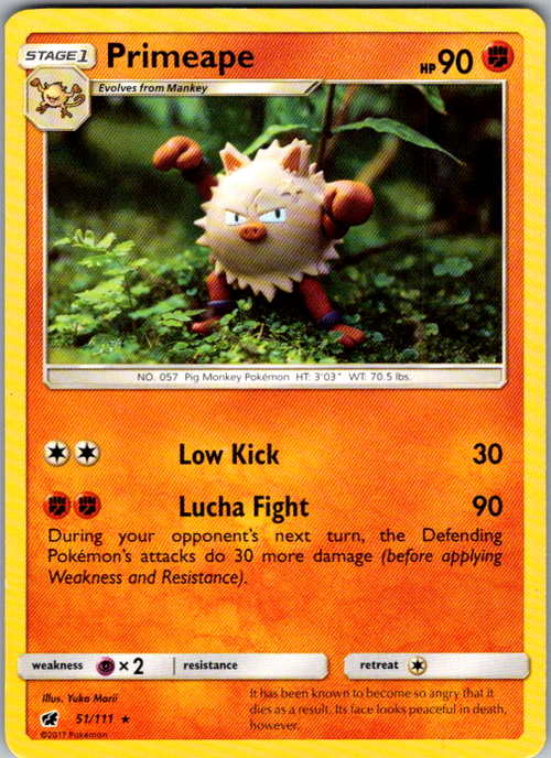 Primeape Rare SM - Team Up 72/181 NM