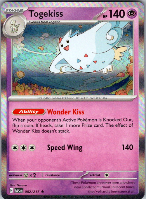 Togekiss Holo Rare ME: Ascended Heroes 082/217 NM