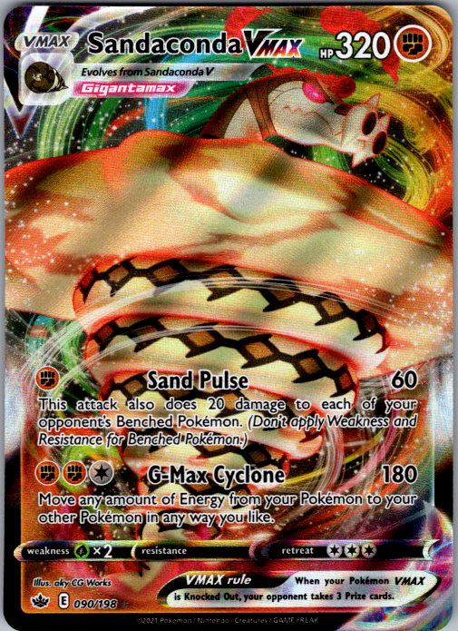 Sandaconda VMAX Holo Ultra Rare SWSH06: Chilling Reign 090/198 NM