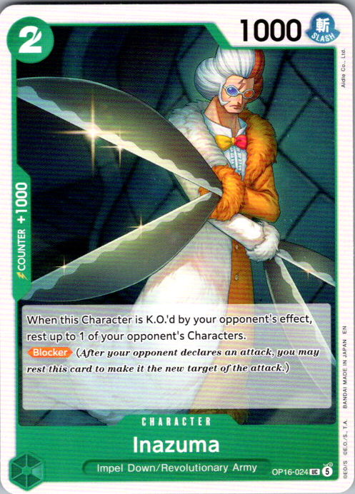 Inazuma UC The Time of Battle OP16-024 NM