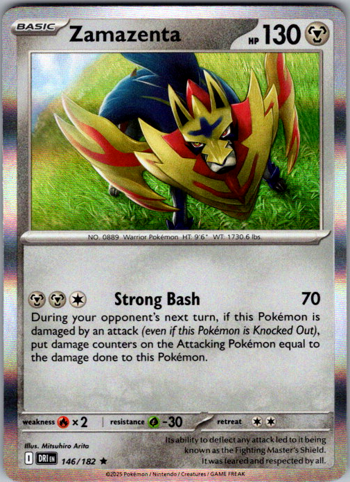 Zamazenta Holo Rare SV10: Destined Rivals 146/182 NM