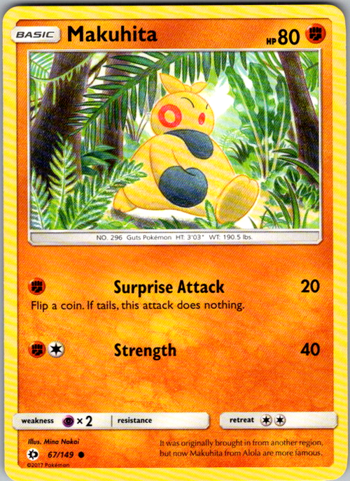 Makuhita Common SM Base Set 67/149 NM