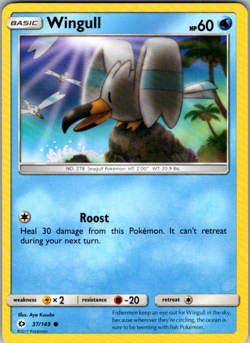 Wingull Common SM Base Set 37/149 NM
