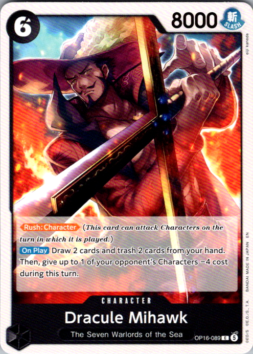 Dracule Mihawk C The Time of Battle OP16-089 NM