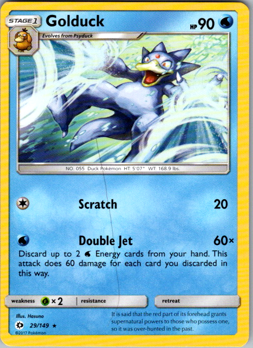 Golduck Rare SM Base Set 29/149 NM