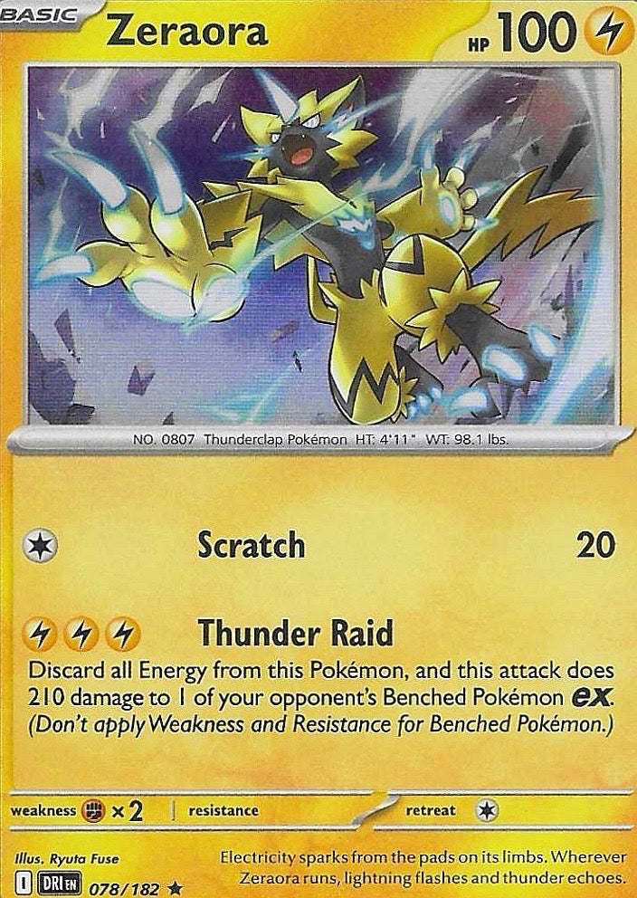 Zeraora Holo Rare SV10: Destined Rivals 078/182 LP