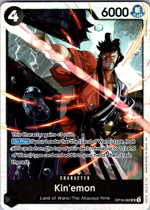 Kin'emon Foil SR The Time of Battle OP16-082 NM