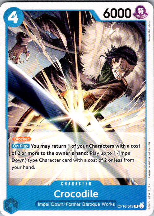 Crocodile UC The Time of Battle OP16-045 NM