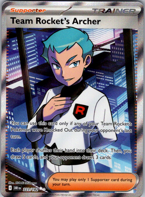 Team Rocket's Archer Holo Ultra Rare SV10: Destined Rivals 223/182 NM
