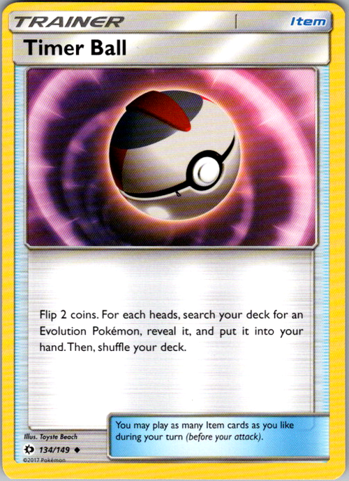 Timer Ball Uncommon SM Base Set 134/149 NM