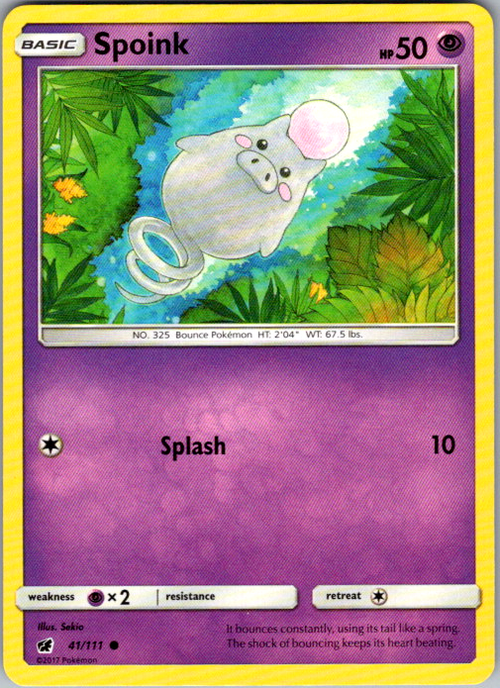 Spoink Common SM - Crimson Invasion 41/111 NM