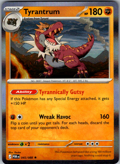 Tyrantrum Rare Deck Exclusives 045/088 NM