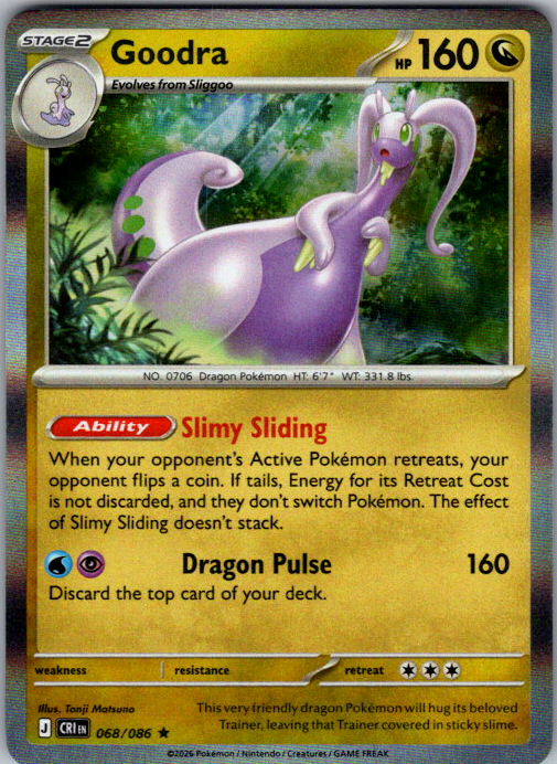 Goodra Holo Rare ME04: Chaos Rising 068/086 NM