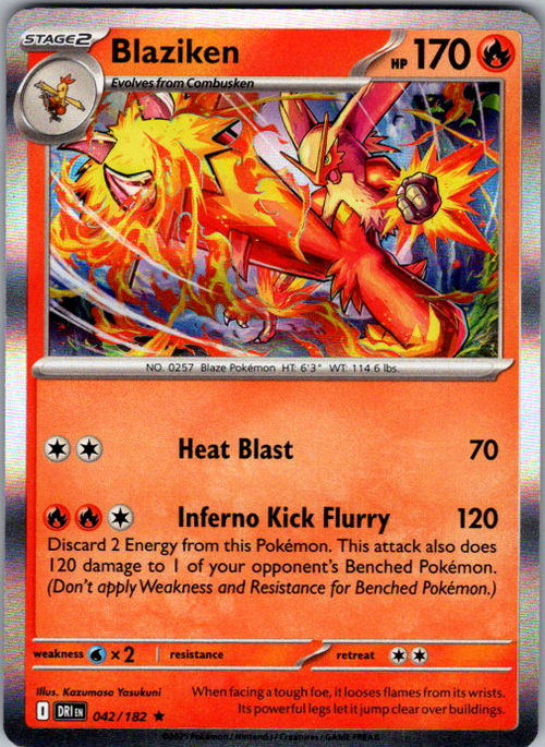 Blaziken Holo Rare SV10: Destined Rivals 042/182 NM