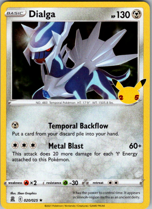 Dialga Holo Rare Celebrations 020/025 NM