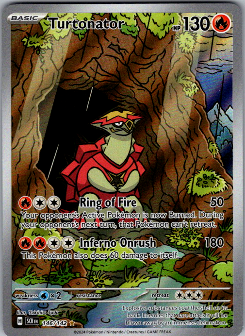 Turtonator Holo Illustration Rare SV07: Stellar Crown 146/142 NM