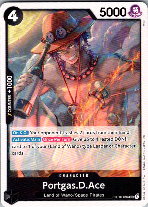 Portgas.D.Ace (094) UC The Time of Battle OP16-094 NM