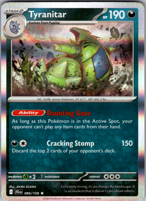 Tyranitar Holo Rare SV09: Journey Together 095/159 NM