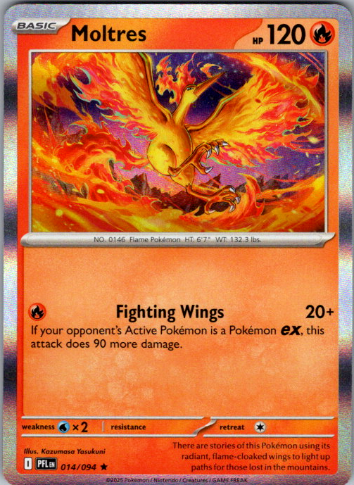 Moltres Holo Rare ME02: Phantasmal Flames 014/094 NM