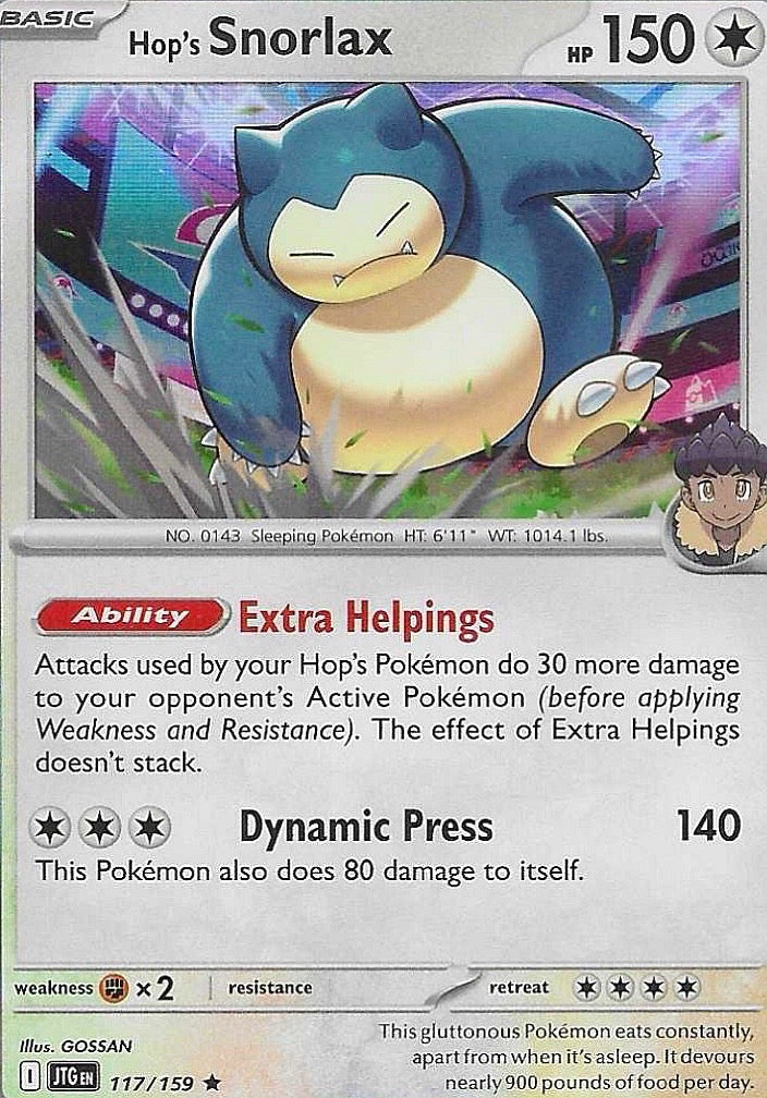 Hop's Snorlax Holo Rare SV09: Journey Together 117/159 LP