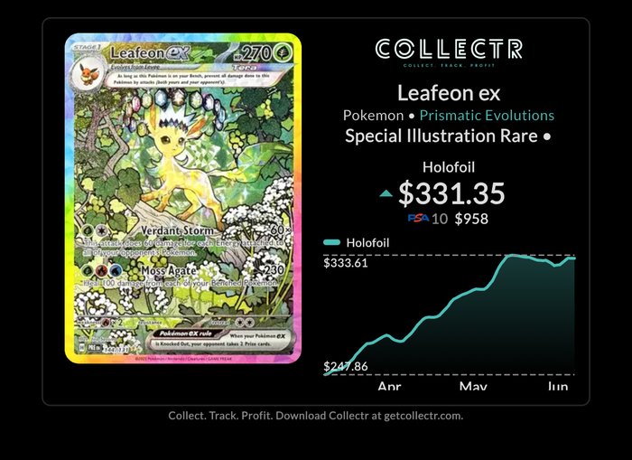Leafeon ex #144/131 Special Illustration Rare (SIR) | Prismatic Evolutions | Near Mint