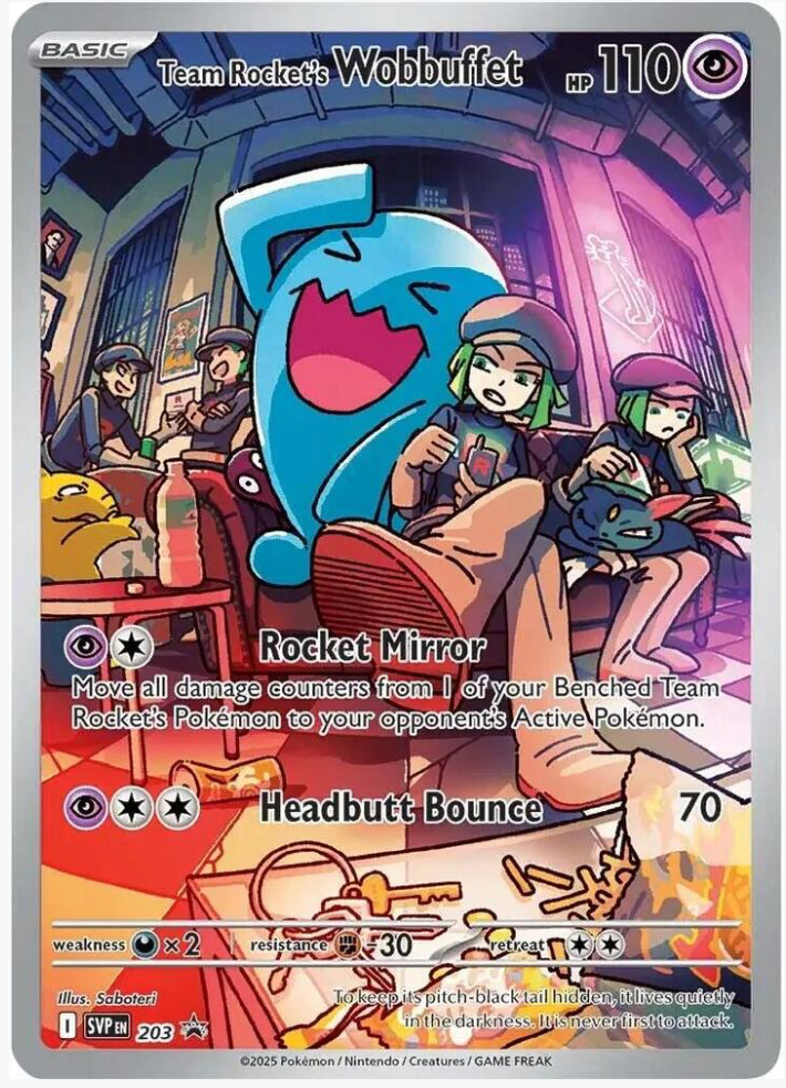 Team Rocket's Wobbuffet Illustration Rare (IR) | Near Mint | English Pokémon Card