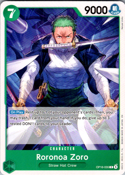 Roronoa Zoro (035) C The Time of Battle OP16-035 NM
