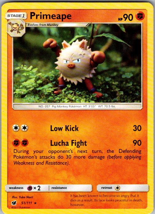Primeape Rare SM - Team Up 72/181 NM