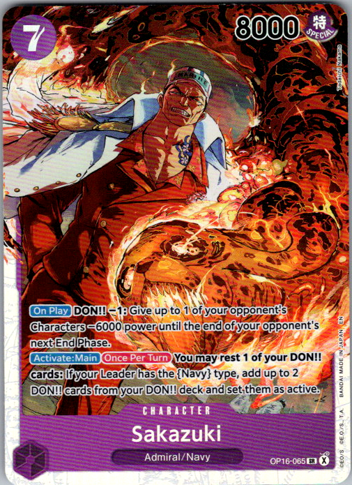 Sakazuki Foil SR The Time of Battle OP16-065 NM