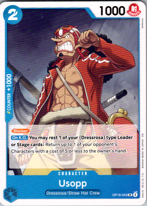 Usopp UC The Time of Battle OP16-043 NM