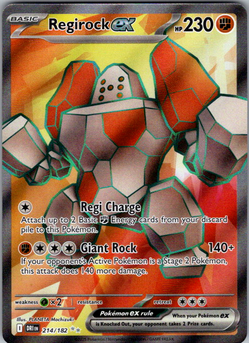 Regirock ex Holo Ultra Rare SV10: Destined Rivals 214/182 NM0