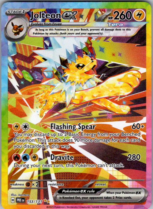 Jolteon ex Holo Special Illustration Rare SV: Prismatic Evolutions 153/131 NM0