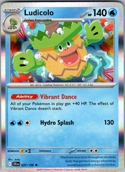 Ludicolo Holo Rare SV09: Journey Together 037/159 NM